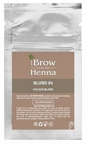 BH Brow Henna vial – Cejas Color (Tattoo Efecto) Mantiene hasta 6 semanas (para cosméticos de Studios prof. Uso) los éxitos de venta en su Beauty Salon. (Golden blond4)