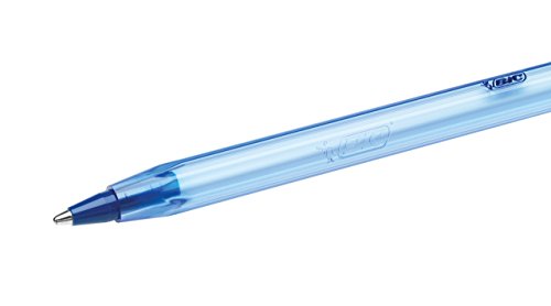 BIC Cristal Soft - Bolígrafos de punta media (1.2 mm), blíster de 4 unidades, color azul, para escritura suave