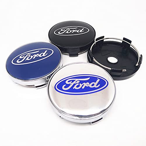 BICCQ Cubierta del Centro de la Rueda 4pcs 60mm Compatible con Ford Car Wheel Center Hub Cap Tapa Cubierta de Tapas de 56 mm Emblema Emblema Adhesivo Accesorios Repuestos para Autos (Color : B)