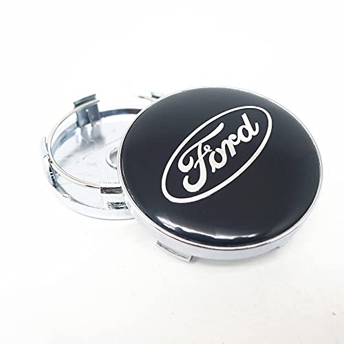 BICCQ Cubierta del Centro de la Rueda 4pcs 60mm Compatible con Ford Car Wheel Center Hub Cap Tapa Cubierta de Tapas de 56 mm Emblema Emblema Adhesivo Accesorios Repuestos para Autos (Color : B)