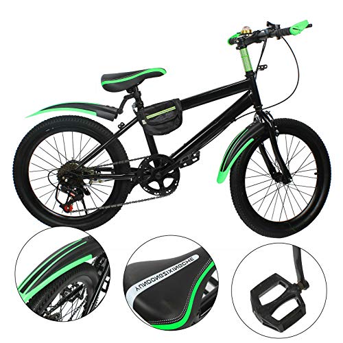 Bicicleta de 20 pulgadas para niño, bicicleta de ciudad, 6 velocidades, bicicleta de adulto, velocidad variable, carga máxima 85 kg, freno de doble disco