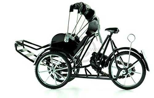 Bicicleta de 3 ruedas Xich Lo- de metal, hecha a mano, color negro, modelo T004