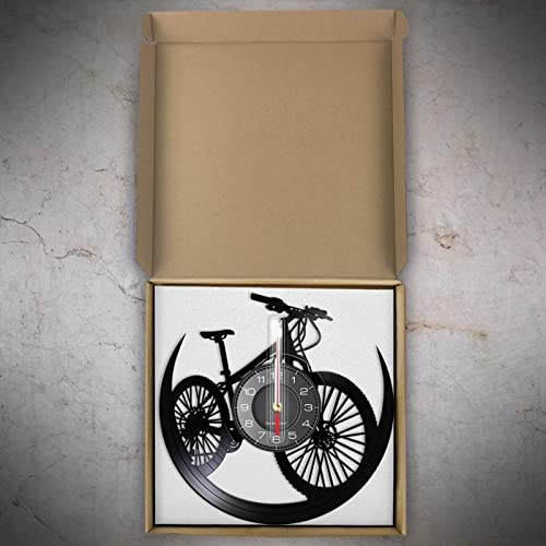 Bicicleta de carretera, álbum de vinilo, reloj de pared con registro reutilizado, decoración de ciclismo, deportes, bicicleta, hombre, cueva, reloj de pared, ciclista de montaña, regalo para ciclistas