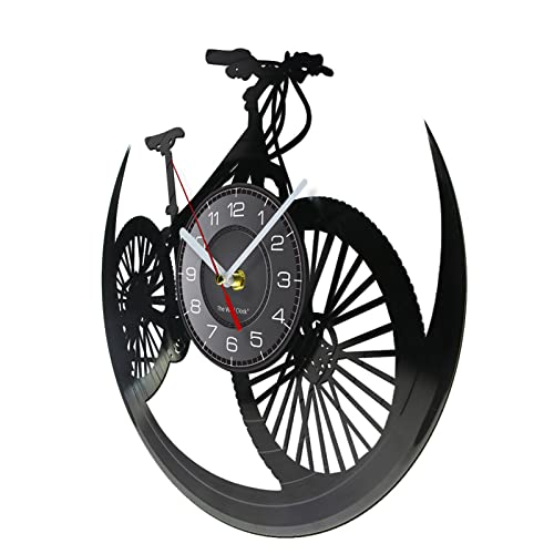 Bicicleta de carretera, álbum de vinilo, reloj de pared con registro reutilizado, decoración de ciclismo, deportes, bicicleta, hombre, cueva, reloj de pared, ciclista de montaña, regalo para ciclistas