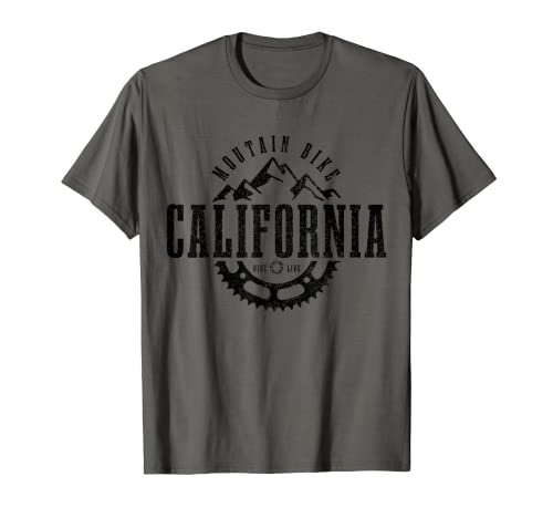 Bicicleta de montaña California MTB Downhill Biking Vintage Camiseta