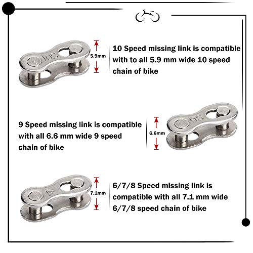 Bicicleta Herramienta de Cadena, Alicates de Cadena de Bicicleta + Herramientas de Bicicleta + Probador de Cadena + 3 Pares de Eslabones Faltantes de Bicicleta, Apto para Todo Tipo de Bicicletas