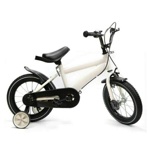 Bicicleta infantil de 14 pulgadas de Sujrtuj con ruedas de apoyo para bicicleta antideslizante