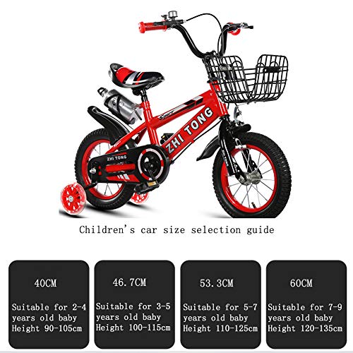 Bicicleta para niña de 2 a 7 años, con Freno de contrapedal, Modelo de 12/14/116/18 Pulgadas, Color Azul, Rojo, Amarillo Sin Asiento Trasero,Amarillo,14INCH