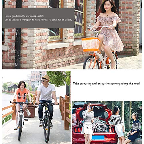 Bicicleta Plegable Para Adultos,26/24 Pulgadas Trabajo Ligero Para Mujer Adulto Ultra Ligero Variable Velocidad Portátil Pequeño Estudiante Pequeño Estudiante Masculino Bicicleta Plegable Portador Bic