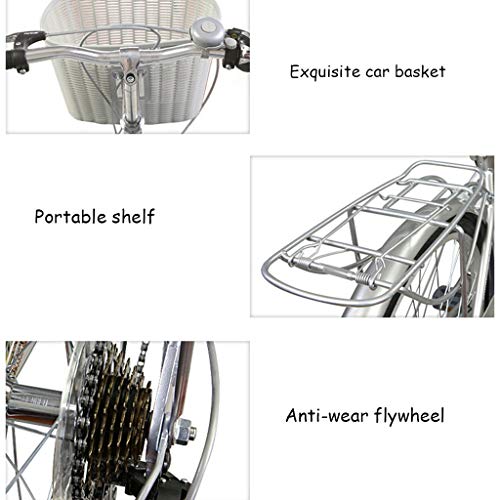 Bicicleta Plegable Para Adultos,26/24 Pulgadas Trabajo Ligero Para Mujer Adulto Ultra Ligero Variable Velocidad Portátil Pequeño Estudiante Pequeño Estudiante Masculino Bicicleta Plegable Portador Bic