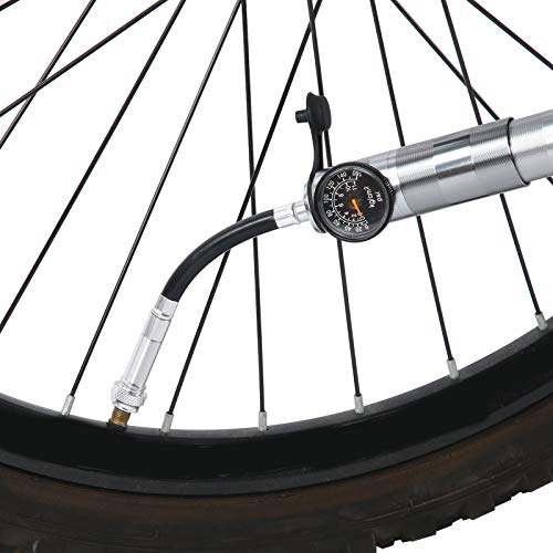 Bike Pump, Portable Bike High Pressure Pump Bicycle Tire Inflator Fit for Presta/Schrader Valves