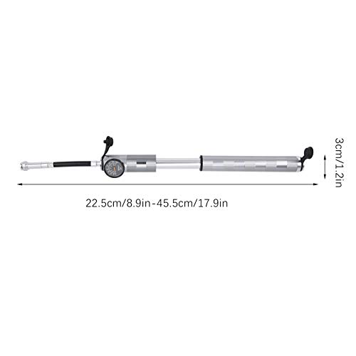 Bike Pump, Portable Bike High Pressure Pump Bicycle Tire Inflator Fit for Presta/Schrader Valves