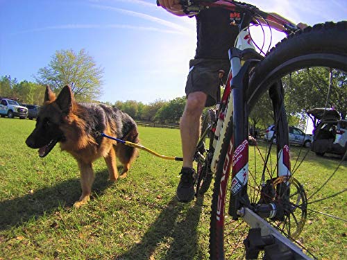 Bike Tow Leash - Safely Exercise & Walk the Dog Bicycle Attachment ORANGE