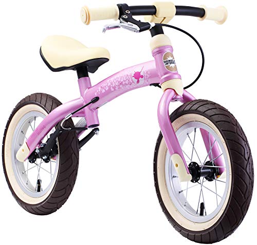 BIKESTAR 2-en-1 Bicicleta sin Pedales para niños y niñas 3-4 años | Bici con Ruedas de 12" Edición Sport | Rosa
