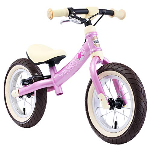 BIKESTAR 2-en-1 Bicicleta sin Pedales para niños y niñas 3-4 años | Bici con Ruedas de 12" Edición Sport | Rosa