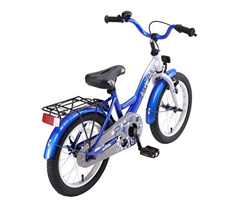 BIKESTAR Bicicleta Infantil para niños y niñas a Partir de 4 años | Bici 16 Pulgadas con Frenos | 16" Edición Clásica Azul