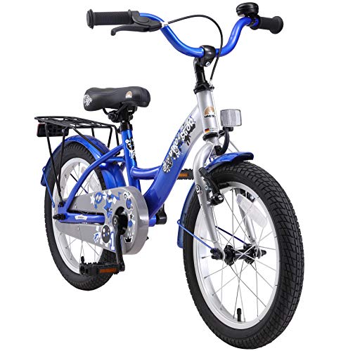 BIKESTAR Bicicleta Infantil para niños y niñas a Partir de 4 años | Bici 16 Pulgadas con Frenos | 16" Edición Clásica Azul