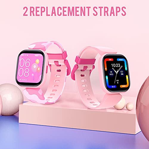 BILIFIT Reloj Inteligente Niña, 1.4" Smartwatch Niñas Impermeable IP68, Pulsera Actividad Niña con 19 Modos de Deporte, Pulsómetro, Monitor de Sueño, Podómetro, Regalo para Niñas