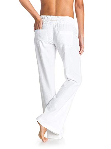 Billabong Oceanside Pantalón De Lino con Pata Ancha, Mujer, Blanco (Sea Salt), XL