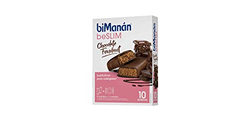 BiManán beSLIM - Barritas Sustitutivas Chocolate Fondant, para ayudarte a controlar tu peso - Caja de 10 unidades