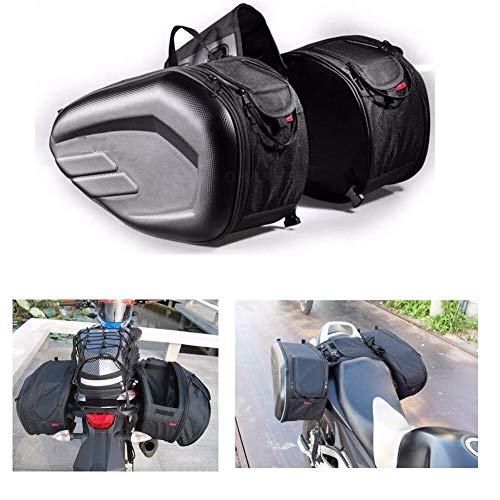 BINCIBH Alforja Moto,Motocicleta Bolsa Impermeable Motocicleta Lateral Tela de Oxford Alforjas Moto Maletero Casco Bolsas de Viaje a Caballo Alforjas Laterales Motocicleta (Color Name : Carbon Fiber)