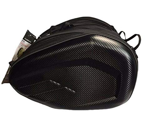 BINCIBH Alforja Moto,Motocicleta Bolsa Impermeable Motocicleta Lateral Tela de Oxford Alforjas Moto Maletero Casco Bolsas de Viaje a Caballo Alforjas Laterales Motocicleta (Color Name : Carbon Fiber)