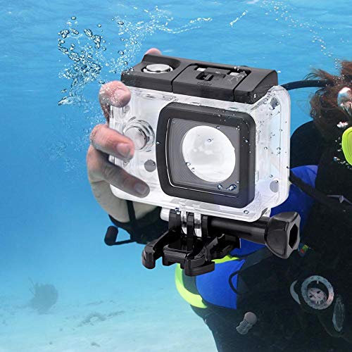 Bindpo Carcasa Protectora de la cámara, Carcasa de acción Carcasa Impermeable Impermeable subacuática para SJAM SJ5000/para SJ5000 WiFi/para SJ5000 Plus