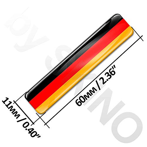 Biomar Labs 2 pcs 3D Gel Pegatinas Bandera Nacional Alemania Germany Silicona Adhesivo Autos Coches Motos Ciclomotores Bicicletas Ordenador Portátil F 9