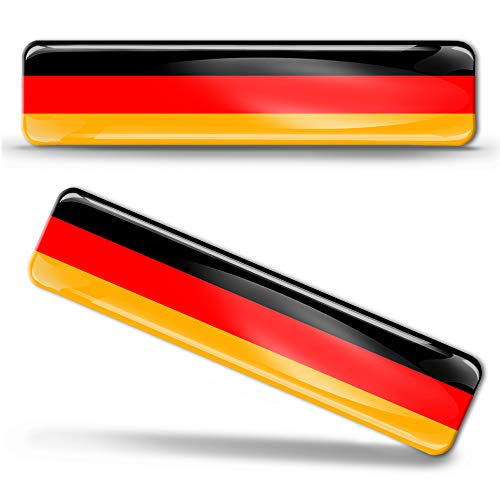 Biomar Labs 2 pcs 3D Gel Pegatinas Bandera Nacional Alemania Germany Silicona Adhesivo Autos Coches Motos Ciclomotores Bicicletas Ordenador Portátil F 9