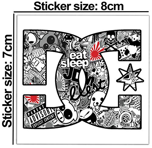 Biomar Labs® 2 pcs Pegatinas DC Stickerbomb Sticker Bomb Vinilo Adhesivo Autos Coches Motos Ciclomotores Bicicletas Ordenador Portátil B 222