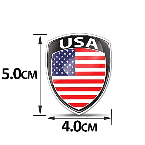 Biomar Labs® 2 x 3D Gel Pegatinas Siliconas Adhesivos Emblema Auto Coche Moto Bici Ordenador Bandera Nacional USA America Estados Unidos F 157