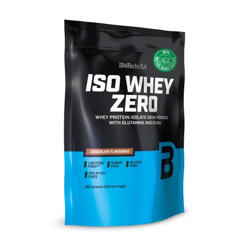 BioTechUSA Iso Whey ZERO, Lactose, Gluten, Sugar FREE, Whey Protein Isolate, 500 g, Chocolate