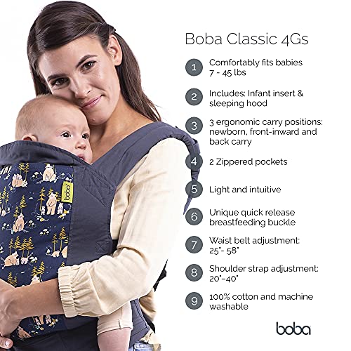 Boba Mochila Portabebés 4GS, Ergonómica y Adaptable con Tejido Ajustable hasta los 20 Kg, 100% Algodón (Constellation)