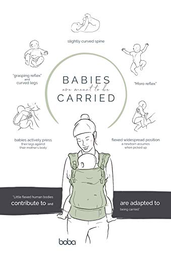 Boba X Mochila Portabebés Evolutiva, Ergonómica y Adaptable con Tejido Ajustable hasta los 20 Kg con Capucha Ajustable y Extensiones de Asiento, 100% Algodón (Grey)