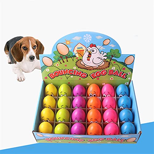 Bolas de huevo duraderas para perros, juguete para entrenamiento de mascotas, masticar dientes molares, cachorro resistente a las mordeduras, bonitos juguetes de bolas de rebote de goma natural sólida