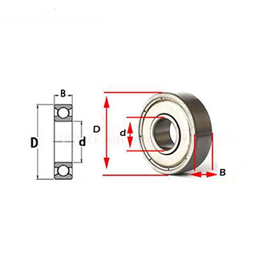 Bolas rodamientos, 5/10 unids Rodamiento de bolas 623RS ZZ 624RS 625ZZ RS 635ZZ 626ZZ RS ZZ Impresoras 3D Piezas Groove profundo Polea con bridas rueda imprimante 3D