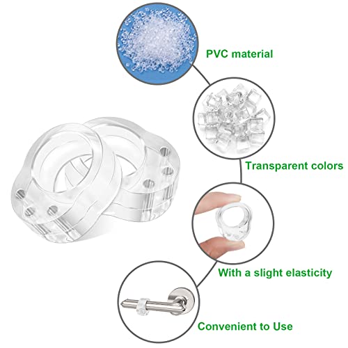 Bolatus 10 topes para picaporte de puerta, protección transparente, para proteger paredes y muebles (forma de O)