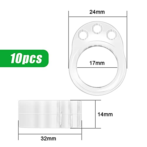 Bolatus 10 topes para picaporte de puerta, protección transparente, para proteger paredes y muebles (forma de O)