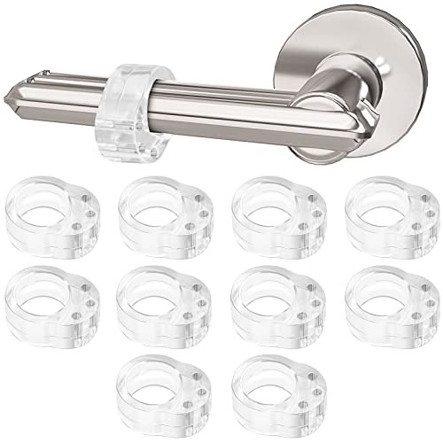 Bolatus 10 topes para picaporte de puerta, protección transparente, para proteger paredes y muebles (forma de O)