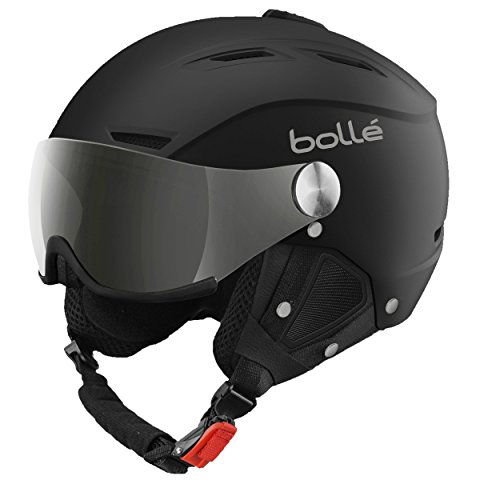 bollé Backline Visor Cascos de Esquí, Unisex Adulto, Negro/Plateado (Soft Black/Silver), 56-58 CM