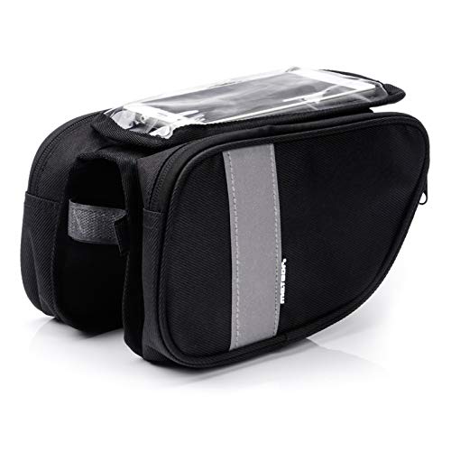 Bolsa Bicicleta Manillar Impermeable Bolsa Móvil de Bici Montaña MTB Carretera BMX con Pantalla Táctil Sensible Bolso Ciclismo Cuadro Bolsa de Sillín con Tira Reflectante (Torys)