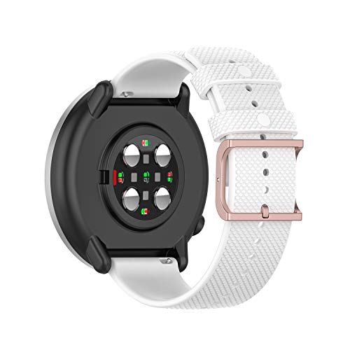 BoLuo 20mm Correa Compatible con Polar Ignite/Polar Unite,Correas De Reloj, Bandas Correa Repuesto,Reloj Recambio Brazalete Correa Repuesto para Huami Amazfit GTS 2 mini/Amazfit GTR 42MM (blanco)