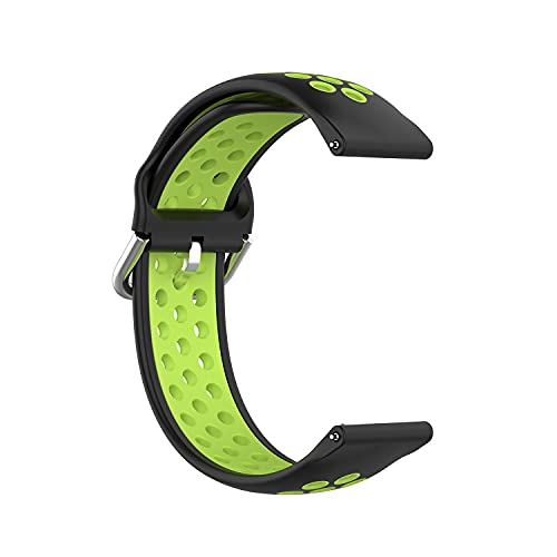 BoLuo 22mm Correa para Xiaomi Haylou RT LS05S /OnePlus Watch,Bandas Correa Repuesto,Soft Silicona Reloj Recambio Brazalete Correa Repuesto para Yamay Sw022/Imilab Kw66 /Ticwatch GTX/CXB01 (limón)