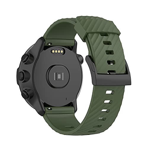 BoLuo Correa para Suunto 7/Suunto 9,Correas Reloj,Bandas Correa Repuesto,Reloj Recambio Brazalete Correa Repuesto para Suunto Spartan Sport/Suunto Spartan Sport Wrist hr/Suunto9 baro/D5 (verde)