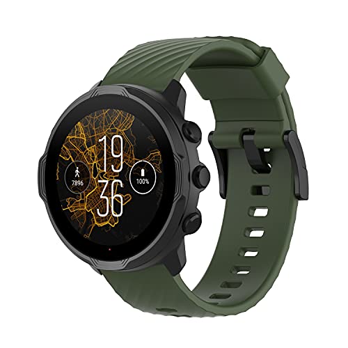 BoLuo Correa para Suunto 7/Suunto 9,Correas Reloj,Bandas Correa Repuesto,Reloj Recambio Brazalete Correa Repuesto para Suunto Spartan Sport/Suunto Spartan Sport Wrist hr/Suunto9 baro/D5 (verde)