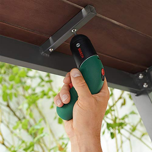 Bosch atornillador a batería IXO Vino Set 6a generación, verde, con accesorio abrebotellas IXO, recargable con cable micro-USB, CONTROL DE VELOCIDAD variable, en caja de madera de adecuada calidad