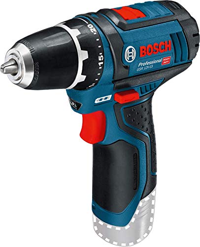 Bosch Professional 12V System GSR 12V-15 - Atornillador a batería (30 Nm, set 25 accesorios, 2 baterías x 2.0 Ah, en maletín de lona)