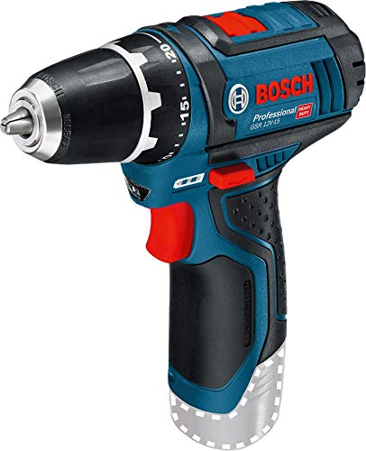 Bosch Professional 12V System GSR 12V-15 - Atornillador a batería (30 Nm, set 25 accesorios, 2 baterías x 2.0 Ah, en maletín de lona)