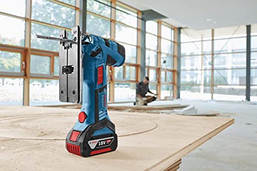 Bosch Professional 18V System GST 18 V-LI S - Sierra de calar a batería (2700 cpm, profundidad de corte 120 mm, 3 hojas de sierra + 3 esponjas, sin batería, en L-BOXX) - Amazon Edition