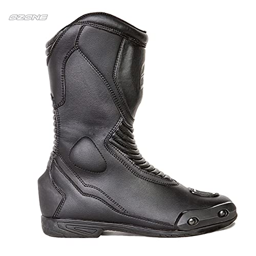 Botas de moto OZONE Force, materiales resistentes, tacón duro para tobillos y espinillas, suela antideslizante, elementos reflectantes, plantilla antibacteriana